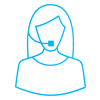 female person customer service icon