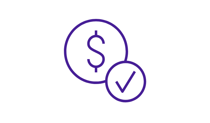coin checkmark icon