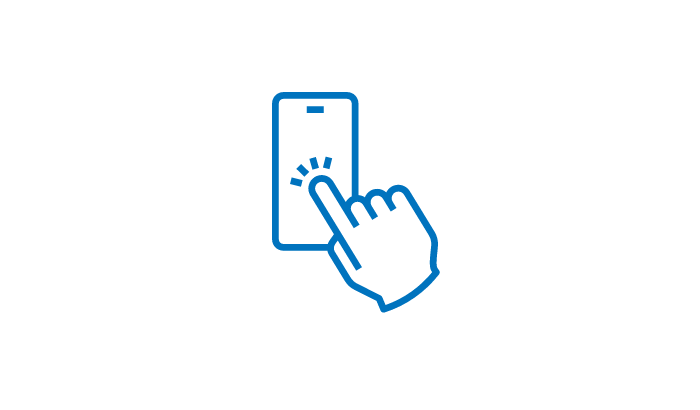 phone icon with hand
